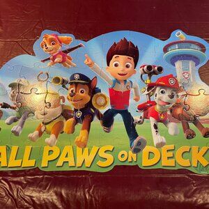 Nickelodeon Paw Patrol All Paws On Deck! 46 Piece Jigsaw Puzzle 3'x2' Pre-owned